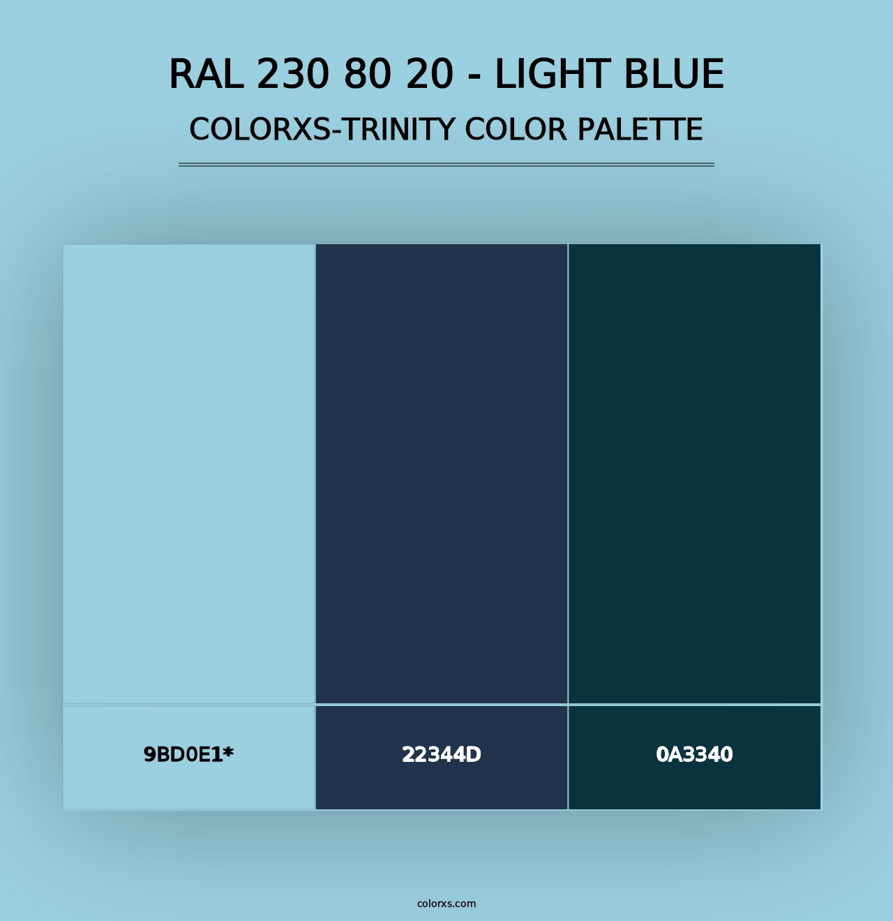 RAL 230 80 20 - Light Blue - Colorxs Trinity Palette