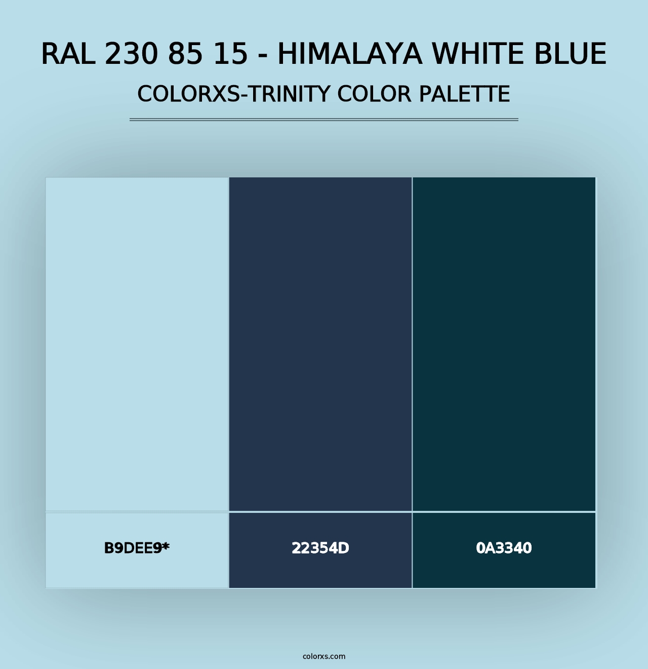 RAL 230 85 15 - Himalaya White Blue - Colorxs Trinity Palette