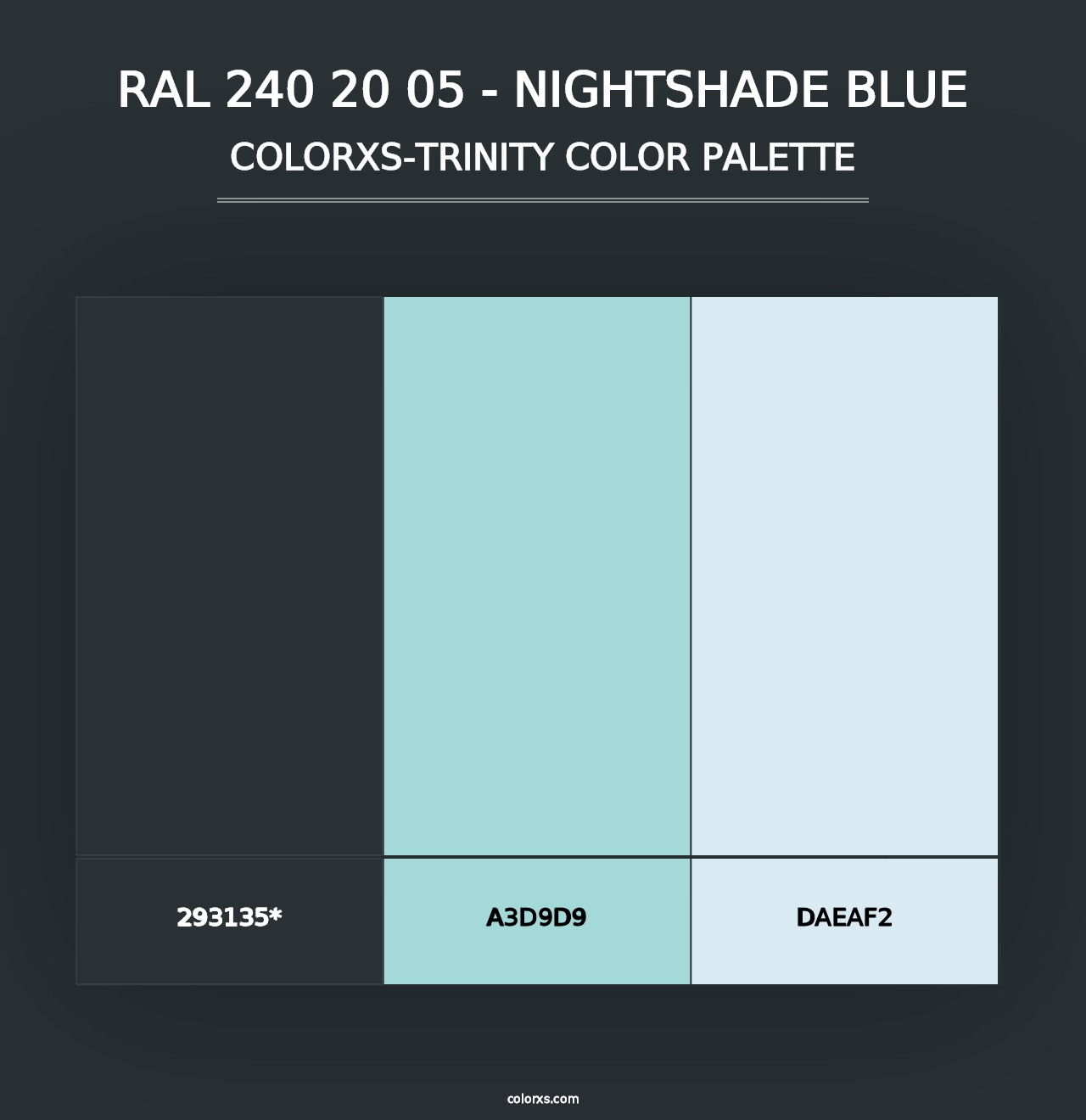 RAL 240 20 05 - Nightshade Blue - Colorxs Trinity Palette