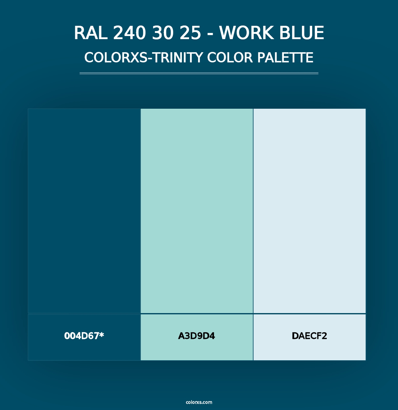 RAL 240 30 25 - Work Blue - Colorxs Trinity Palette