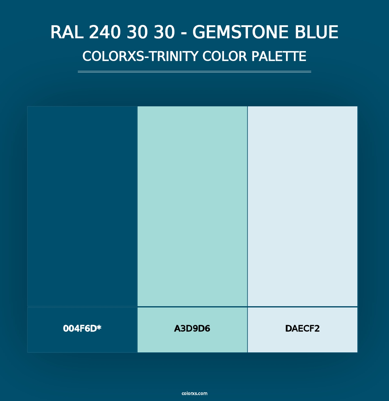 RAL 240 30 30 - Gemstone Blue - Colorxs Trinity Palette