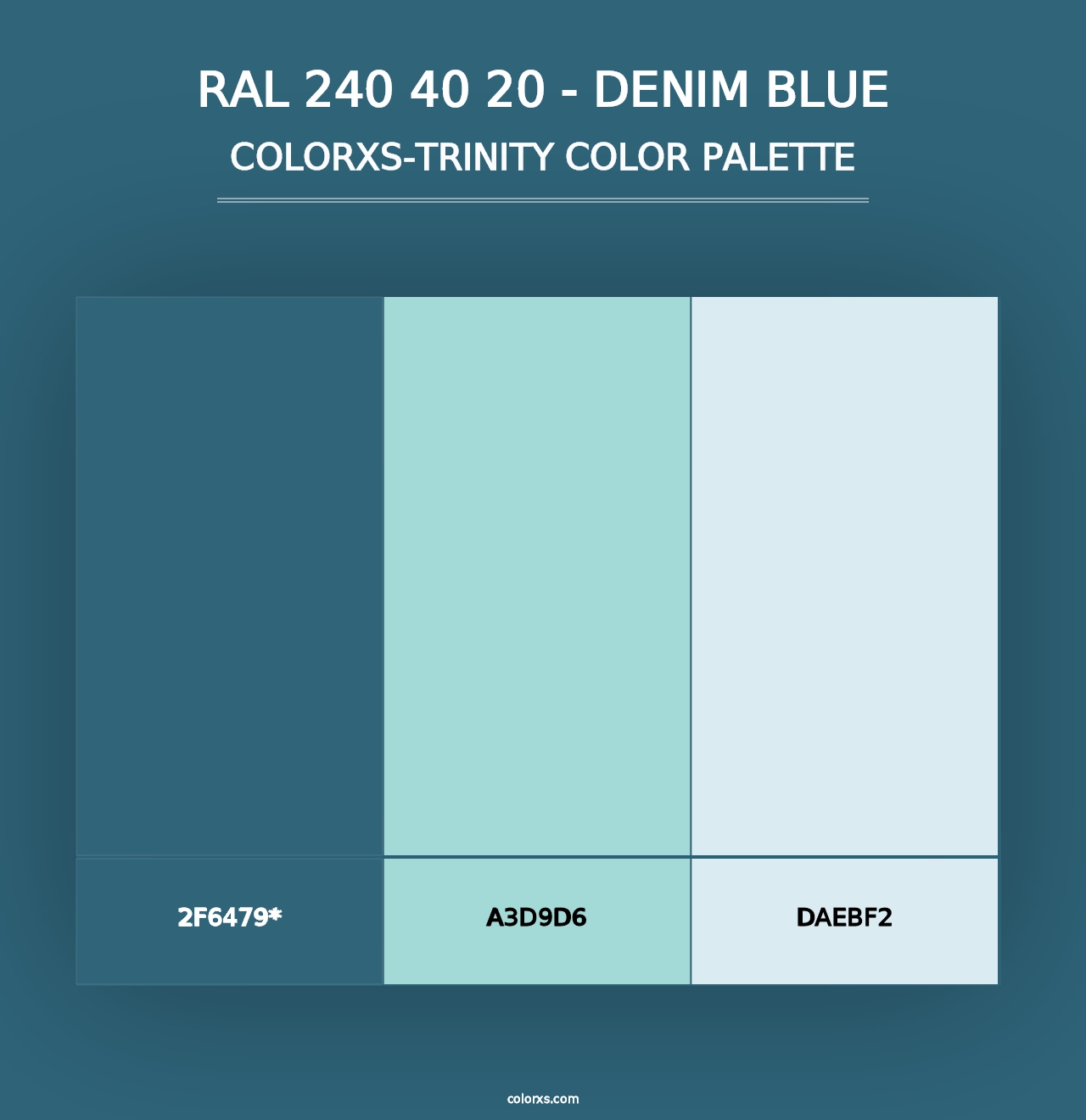 RAL 240 40 20 - Denim Blue - Colorxs Trinity Palette