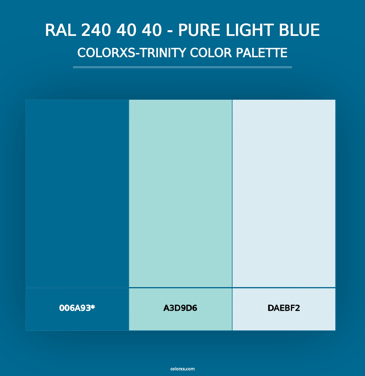 RAL 240 40 40 - Pure Light Blue - Colorxs Trinity Palette