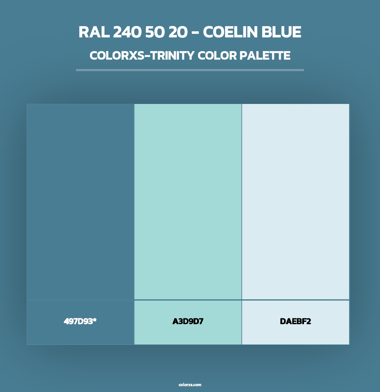 RAL 240 50 20 - Coelin Blue - Colorxs Trinity Palette