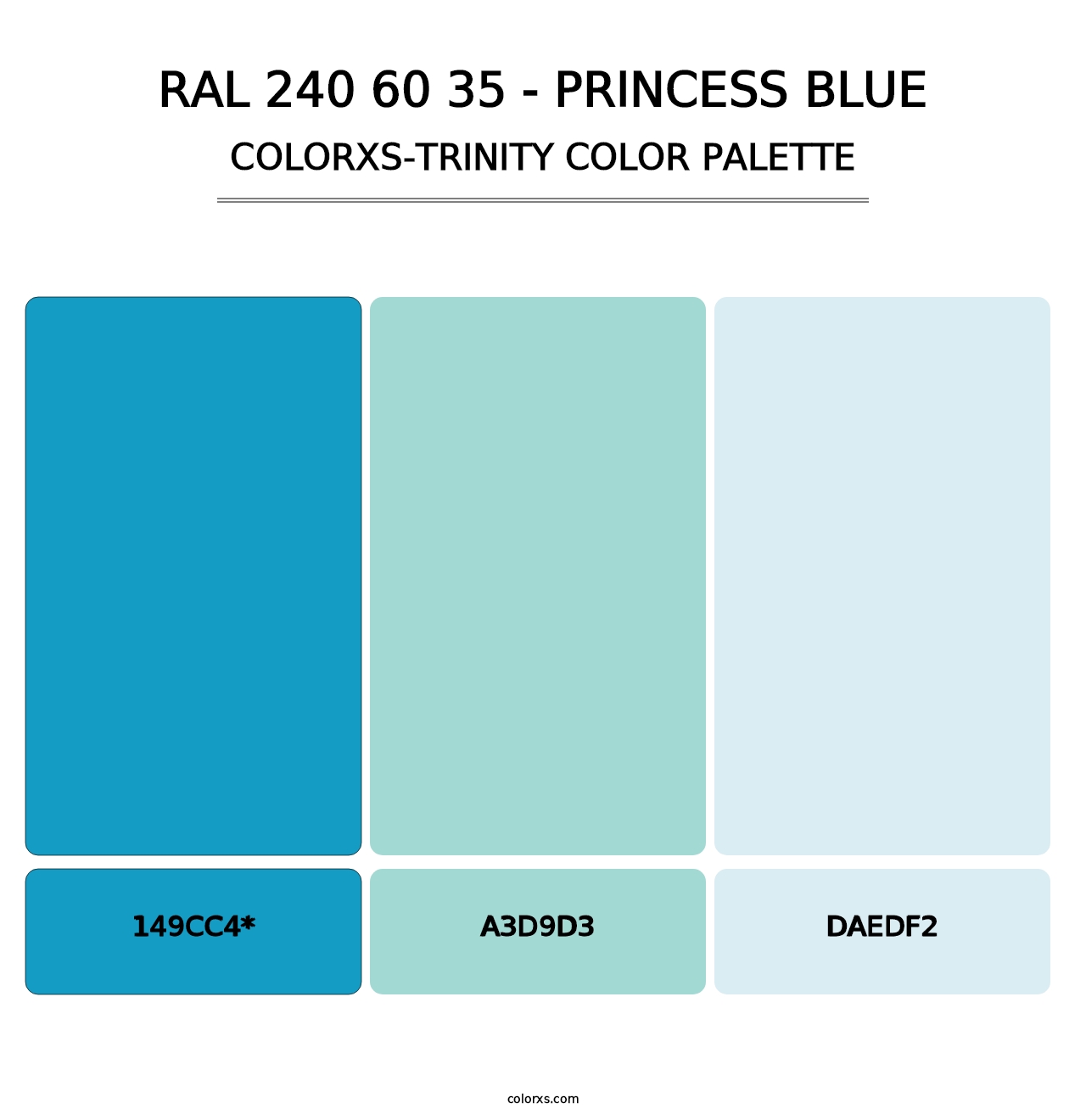 RAL 240 60 35 - Princess Blue - Colorxs Trinity Palette