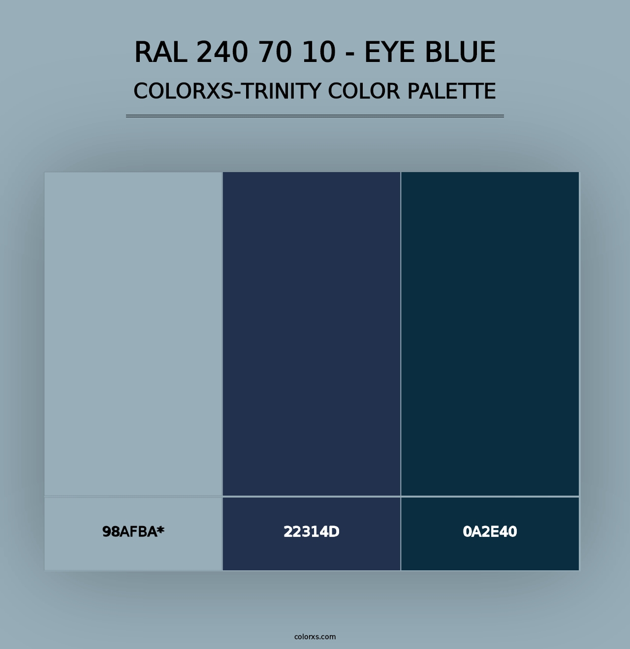 RAL 240 70 10 - Eye Blue - Colorxs Trinity Palette