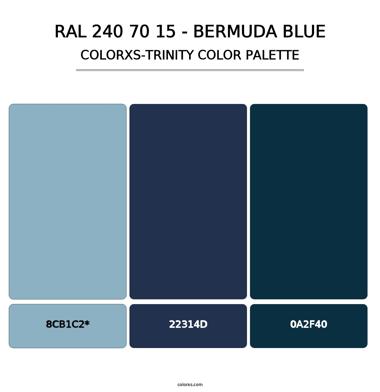 RAL 240 70 15 - Bermuda Blue - Colorxs Trinity Palette