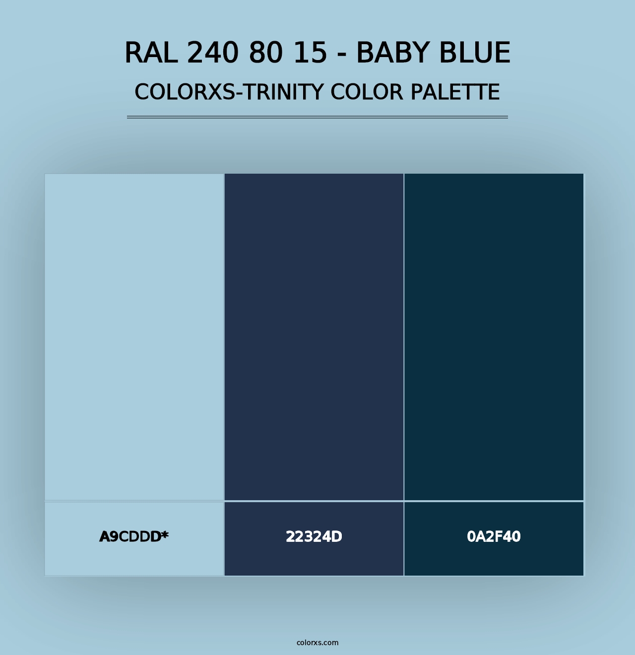 RAL 240 80 15 - Baby Blue - Colorxs Trinity Palette