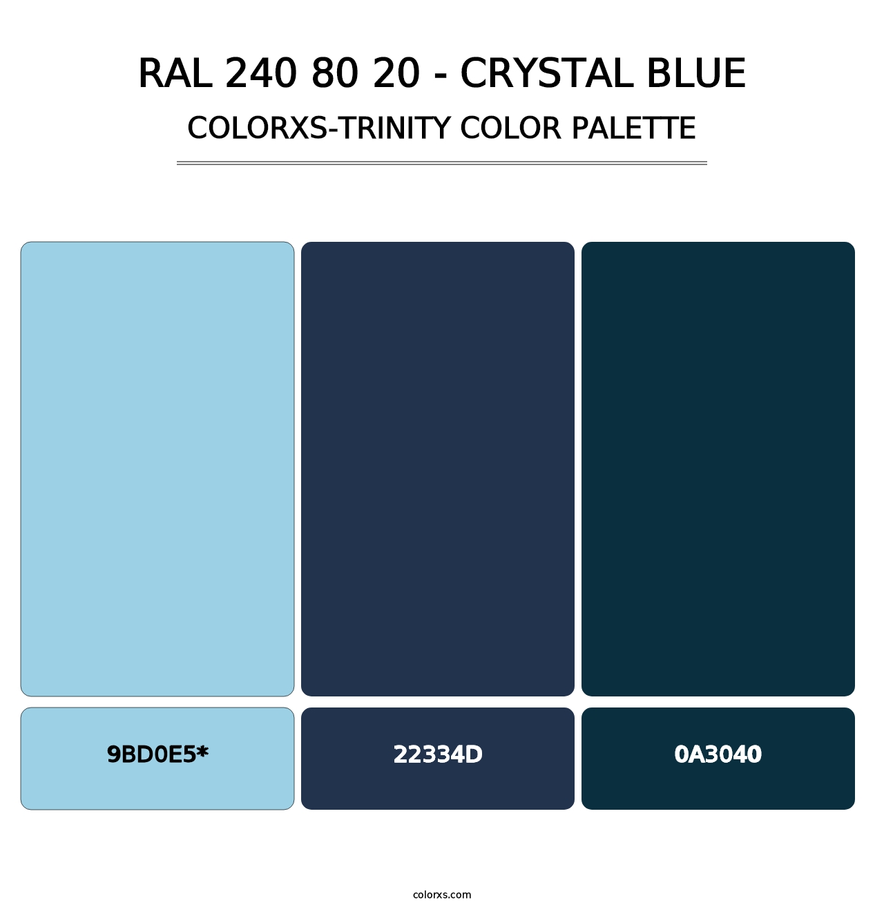 RAL 240 80 20 - Crystal Blue - Colorxs Trinity Palette