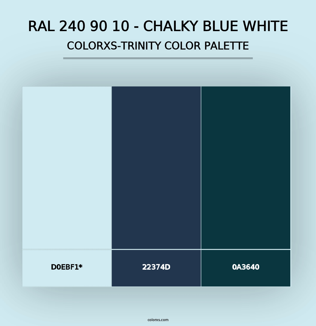 RAL 240 90 10 - Chalky Blue White - Colorxs Trinity Palette