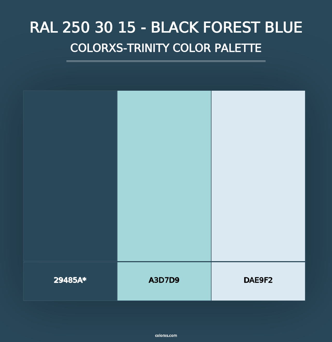 RAL 250 30 15 - Black Forest Blue - Colorxs Trinity Palette