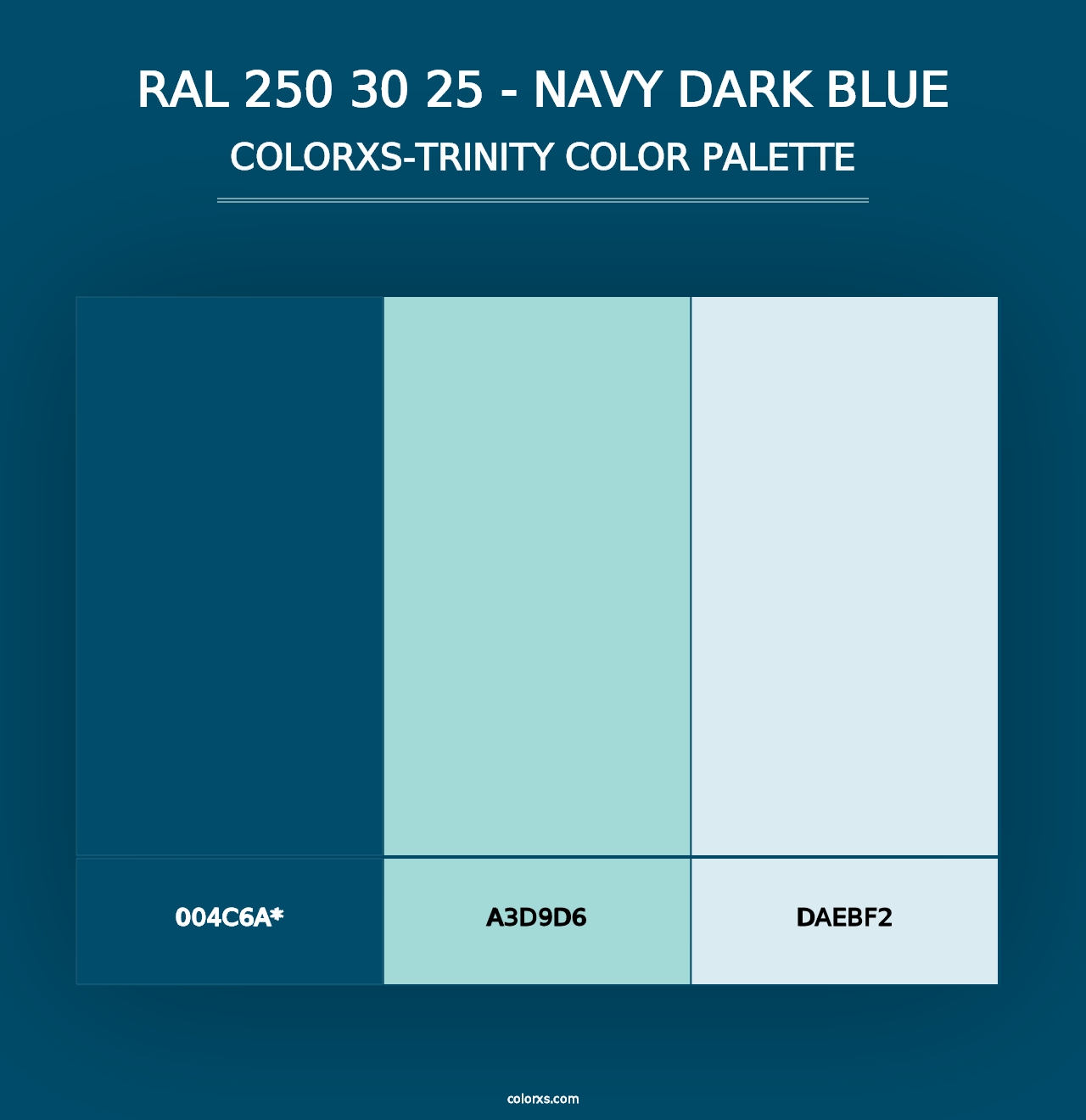 RAL 250 30 25 - Navy Dark Blue - Colorxs Trinity Palette