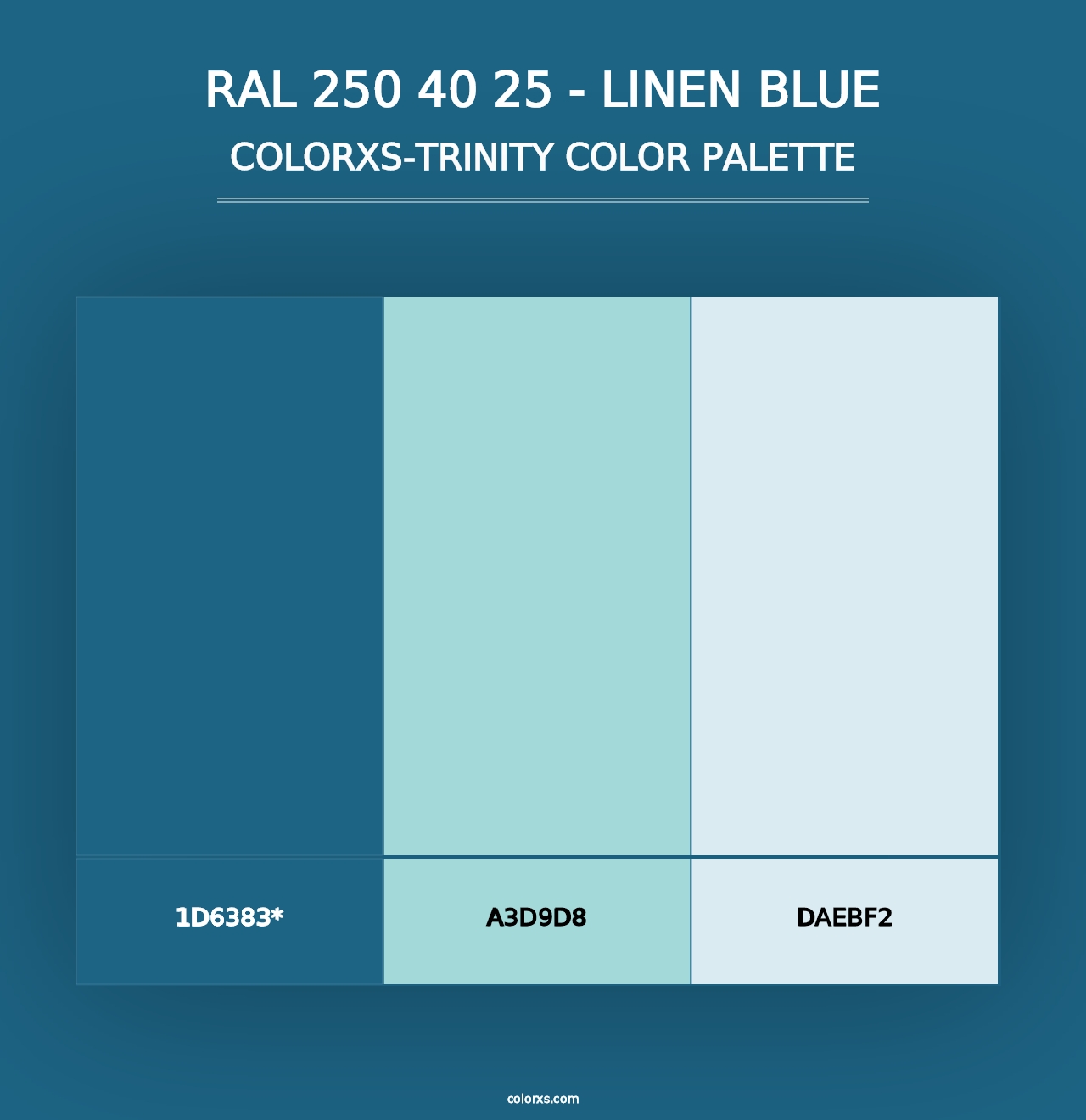 RAL 250 40 25 - Linen Blue - Colorxs Trinity Palette