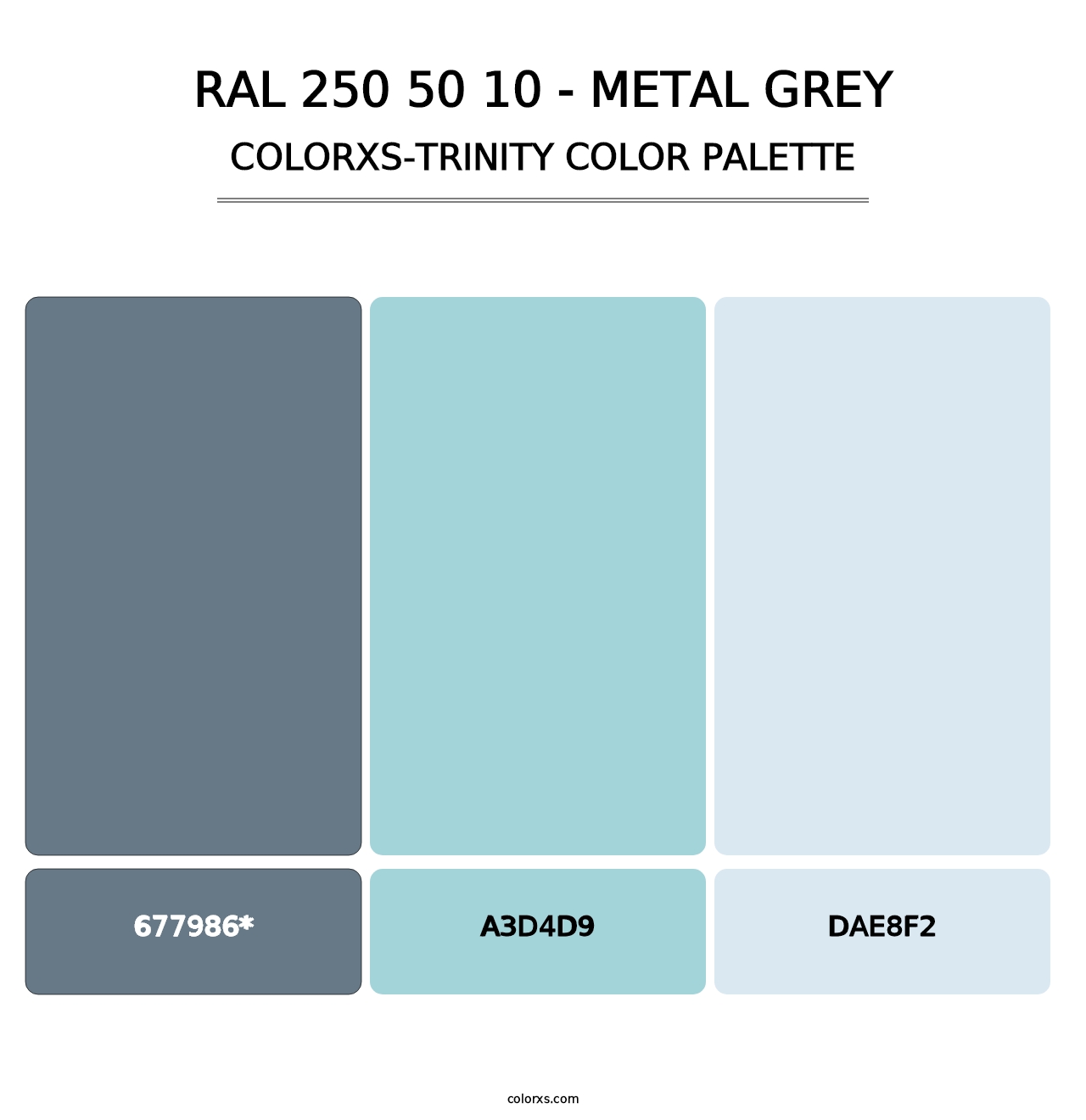 RAL 250 50 10 - Metal Grey - Colorxs Trinity Palette