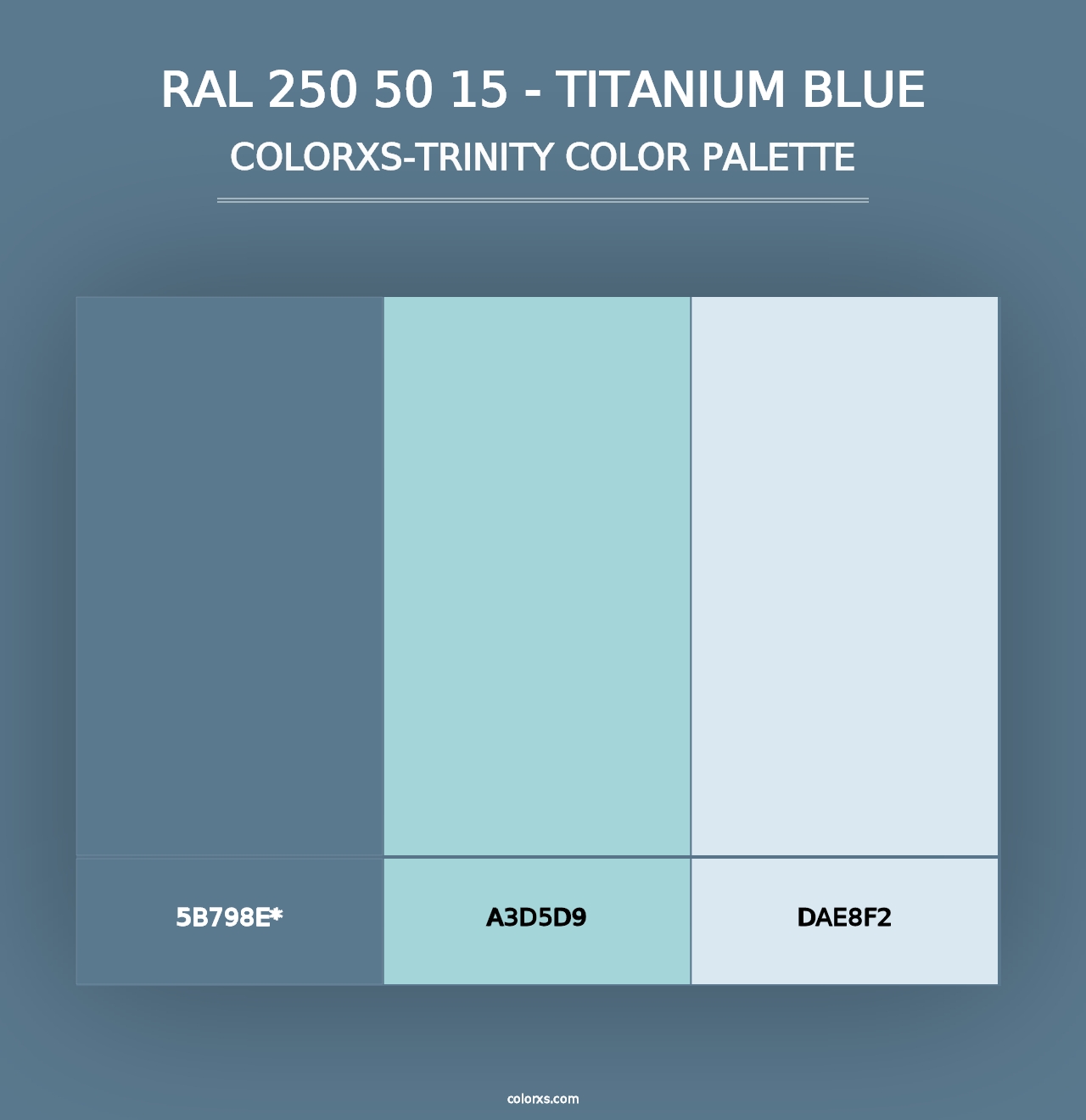 RAL 250 50 15 - Titanium Blue - Colorxs Trinity Palette