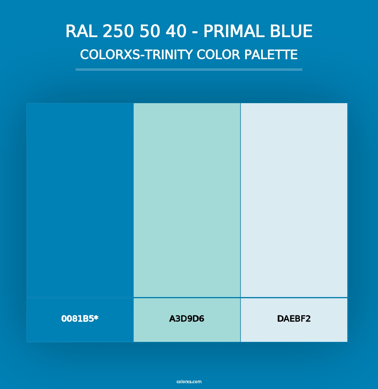 RAL 250 50 40 - Primal Blue - Colorxs Trinity Palette