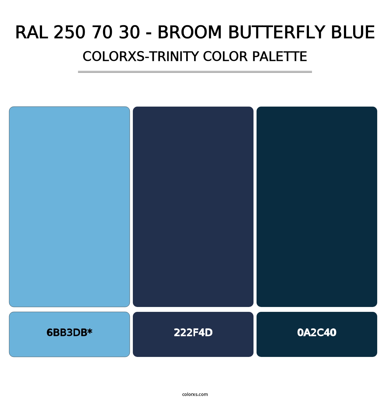 RAL 250 70 30 - Broom Butterfly Blue - Colorxs Trinity Palette