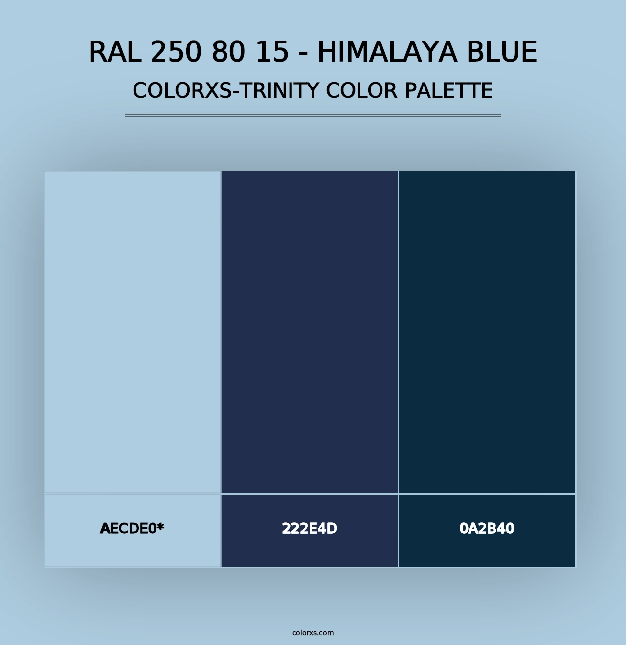 RAL 250 80 15 - Himalaya Blue - Colorxs Trinity Palette