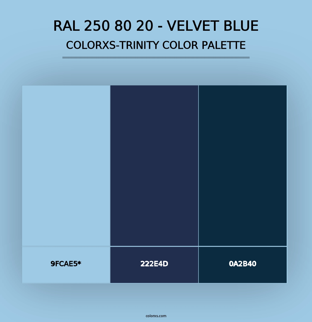 RAL 250 80 20 - Velvet Blue - Colorxs Trinity Palette