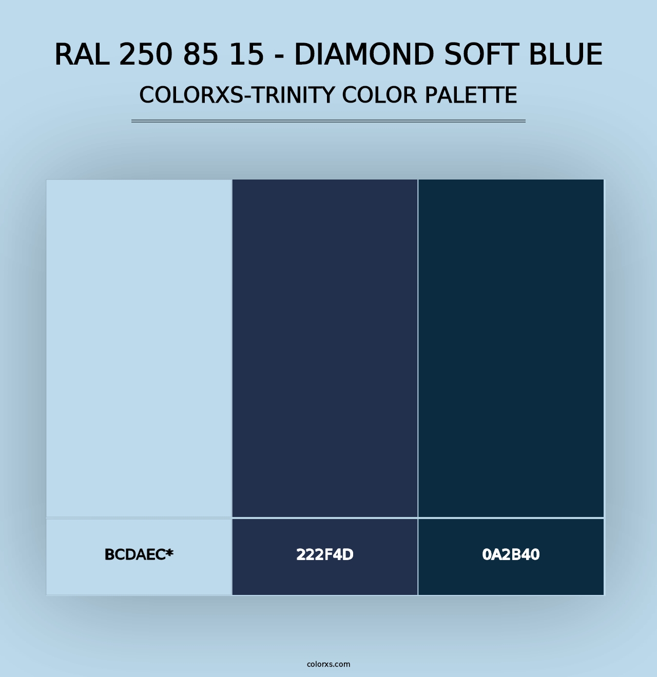 RAL 250 85 15 - Diamond Soft Blue - Colorxs Trinity Palette