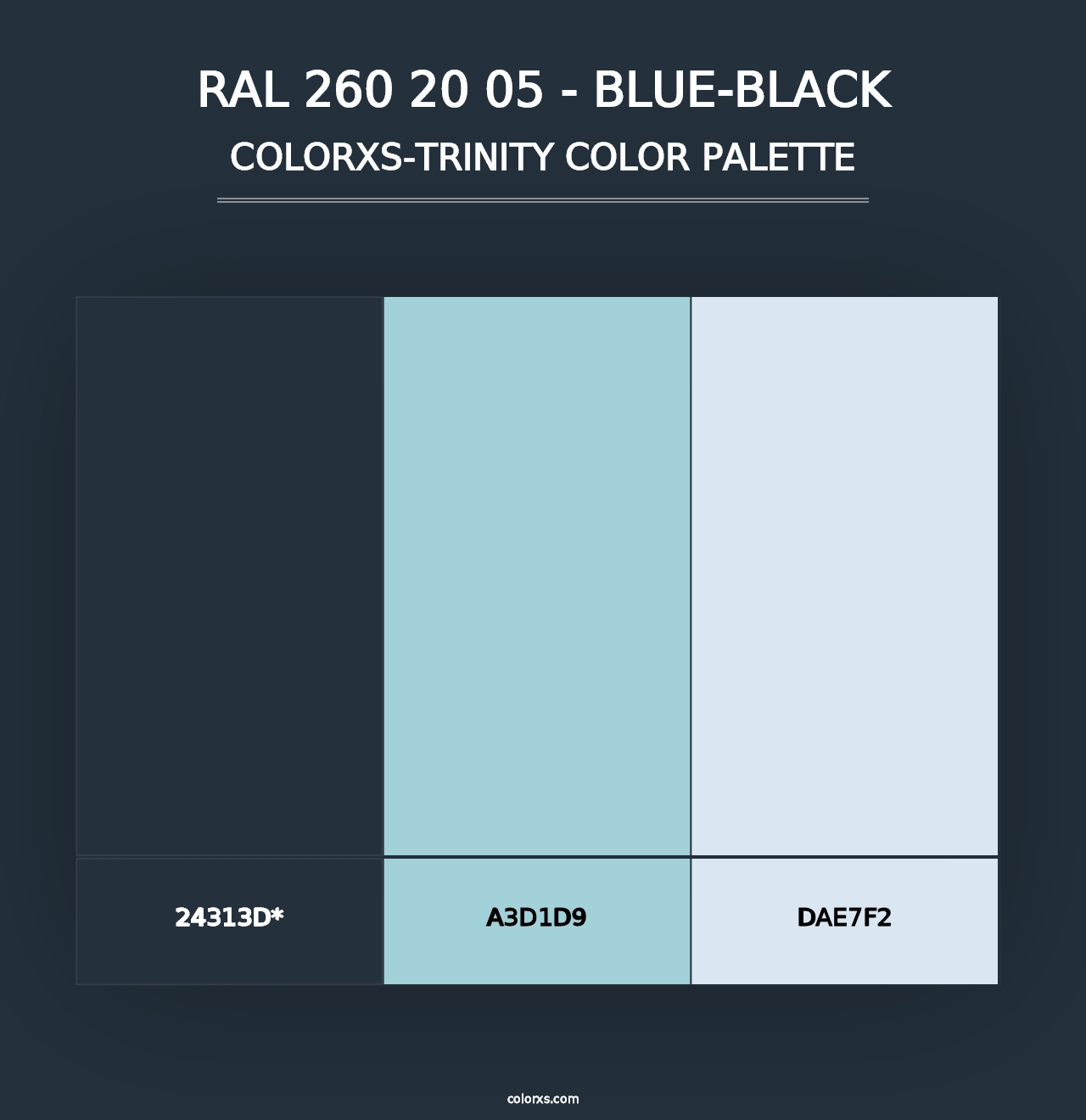 RAL 260 20 05 - Blue-Black - Colorxs Trinity Palette