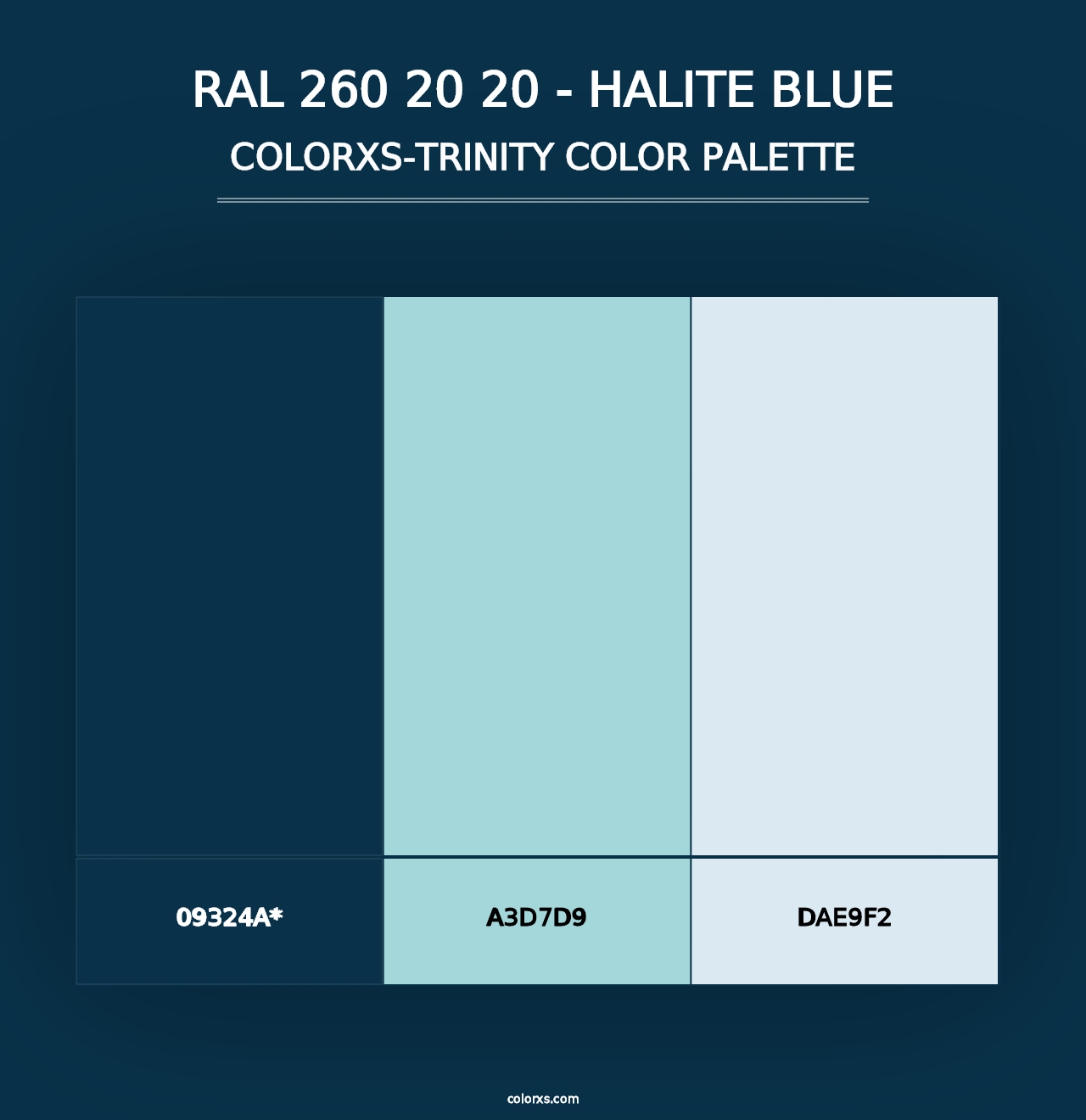 RAL 260 20 20 - Halite Blue - Colorxs Trinity Palette