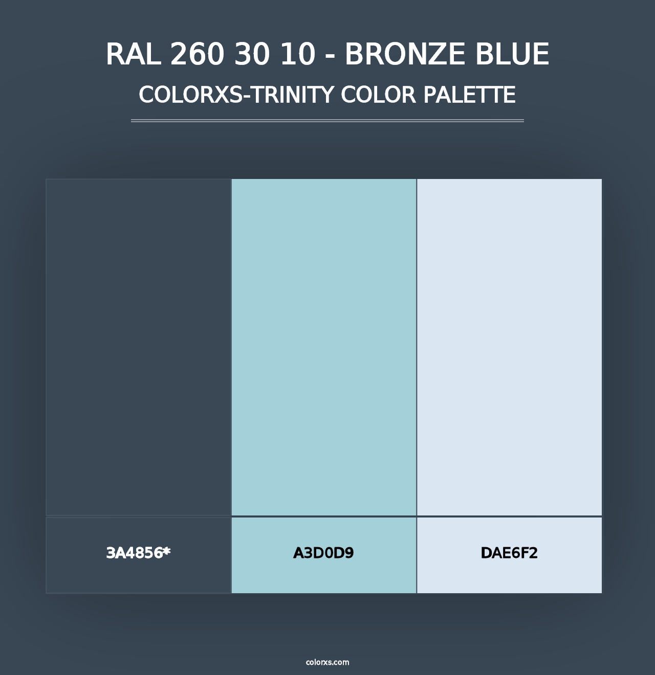 RAL 260 30 10 - Bronze Blue - Colorxs Trinity Palette