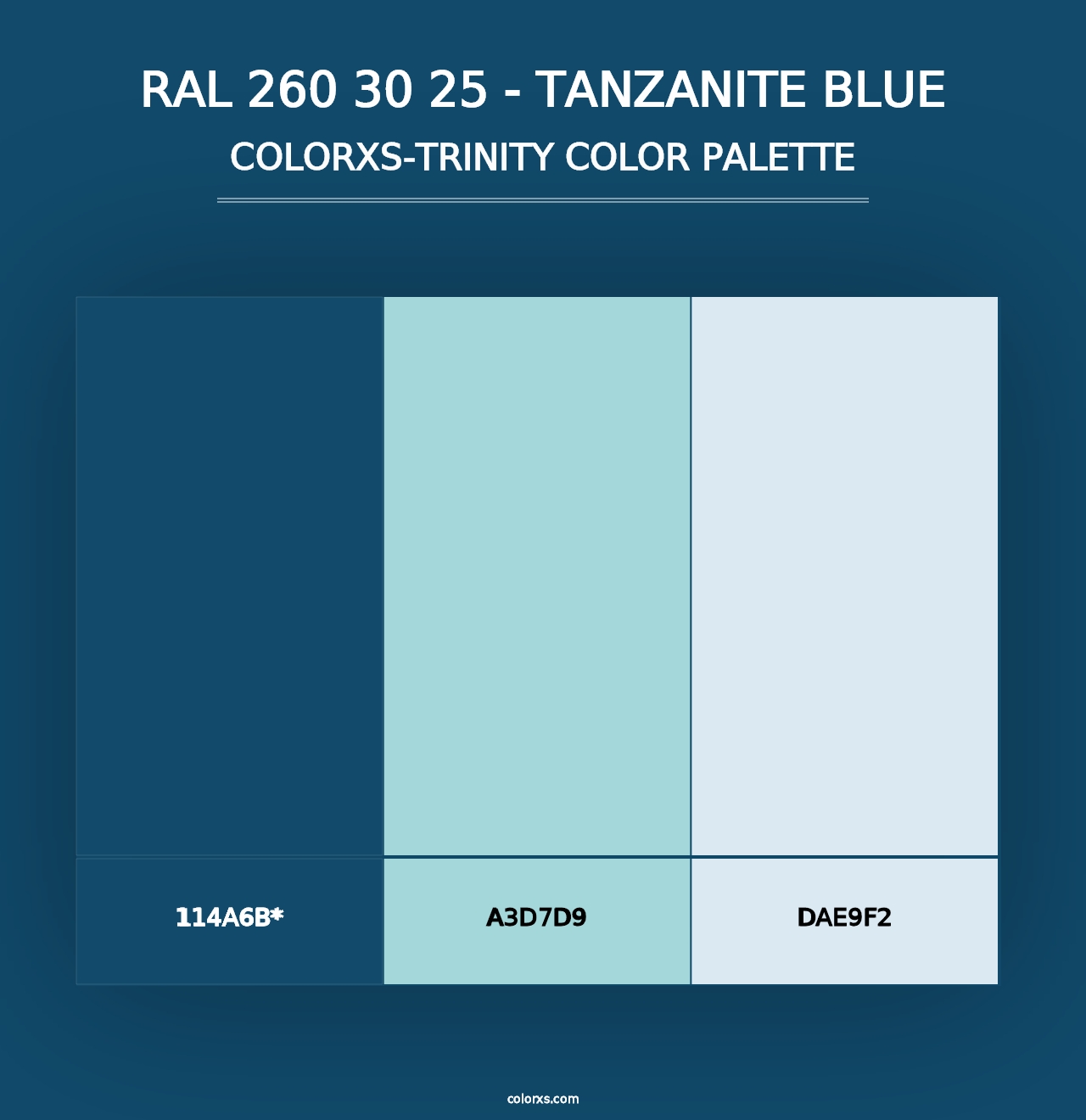 RAL 260 30 25 - Tanzanite Blue - Colorxs Trinity Palette