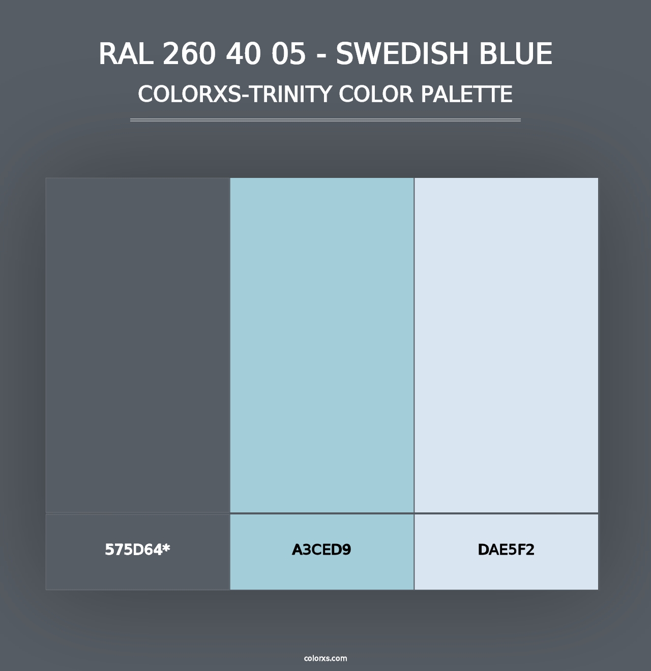 RAL 260 40 05 - Swedish Blue - Colorxs Trinity Palette