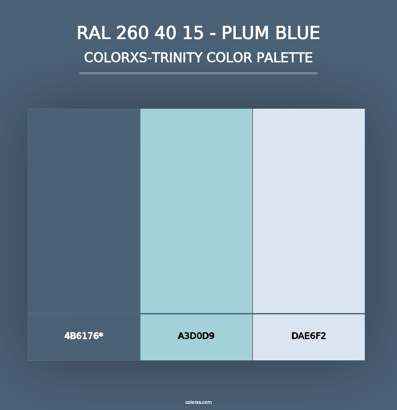 RAL 260 40 15 - Plum Blue - Colorxs Trinity Palette