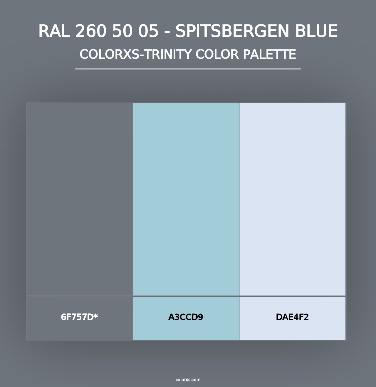 RAL 260 50 05 - Spitsbergen Blue - Colorxs Trinity Palette