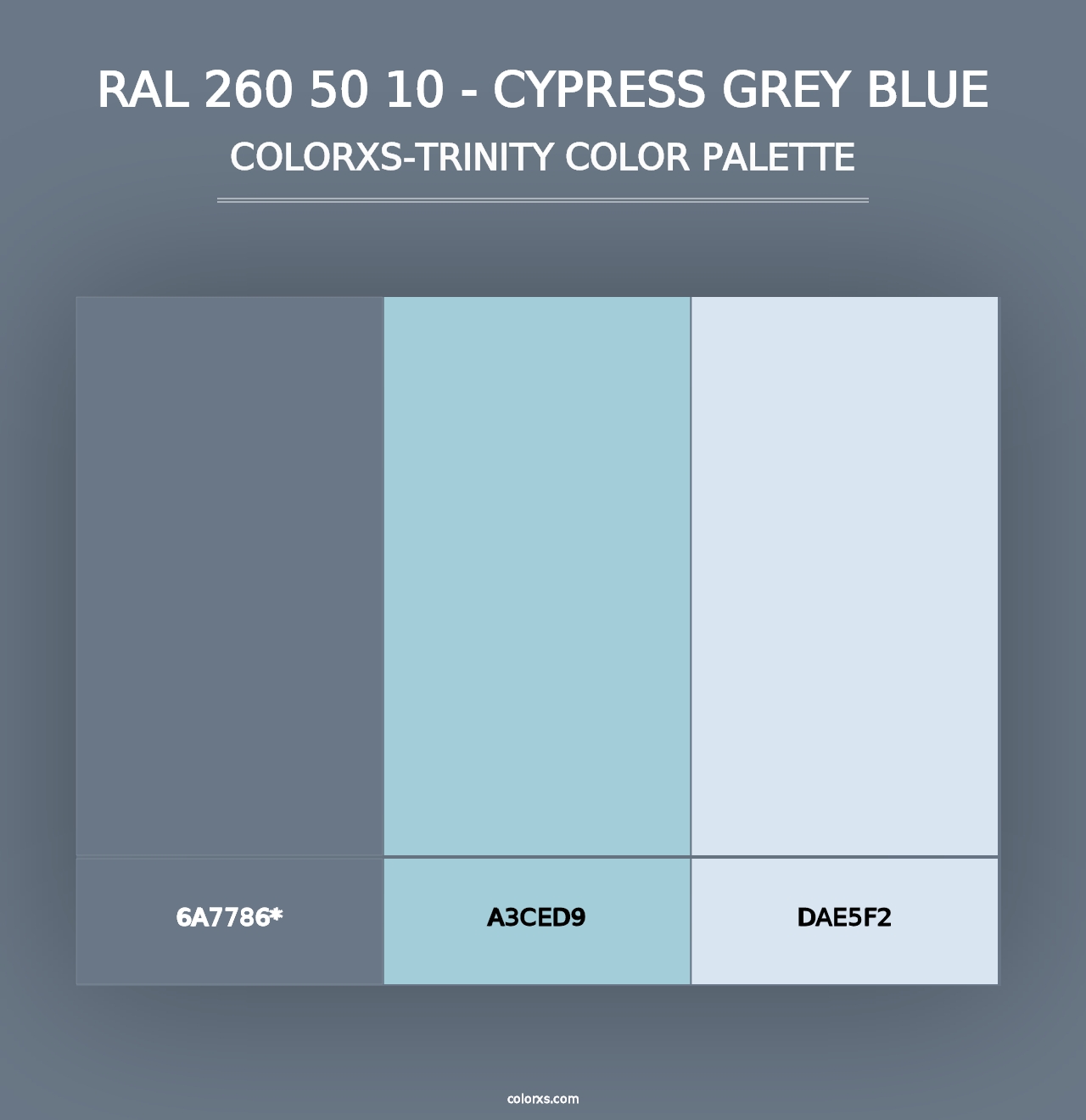 RAL 260 50 10 - Cypress Grey Blue - Colorxs Trinity Palette