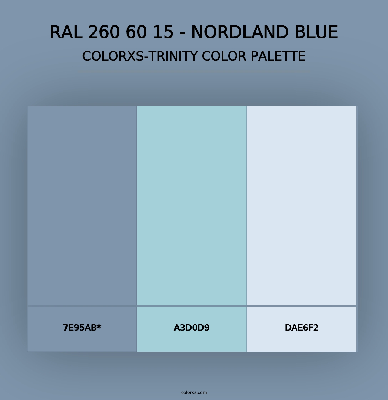 RAL 260 60 15 - Nordland Blue - Colorxs Trinity Palette