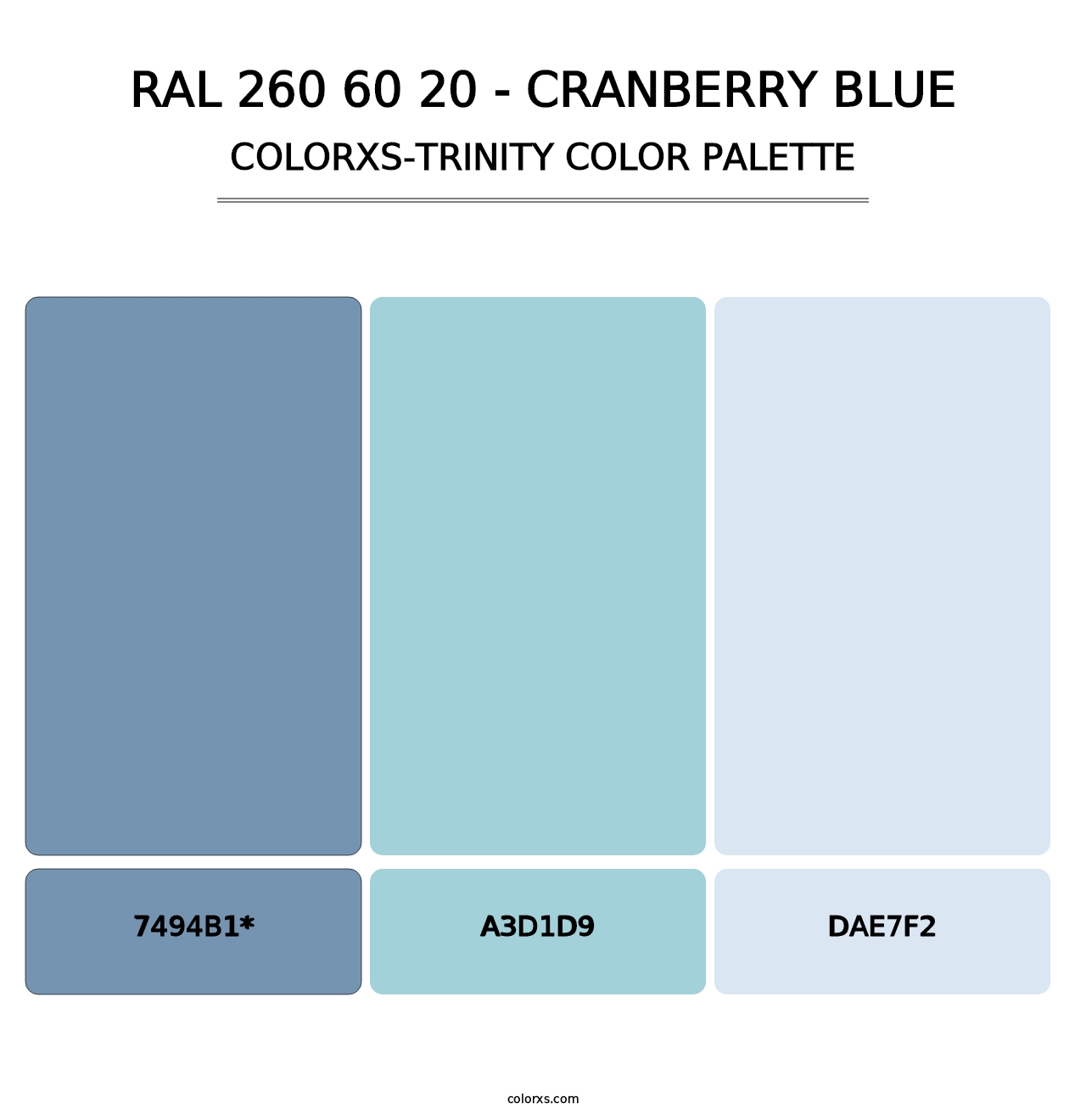 RAL 260 60 20 - Cranberry Blue - Colorxs Trinity Palette