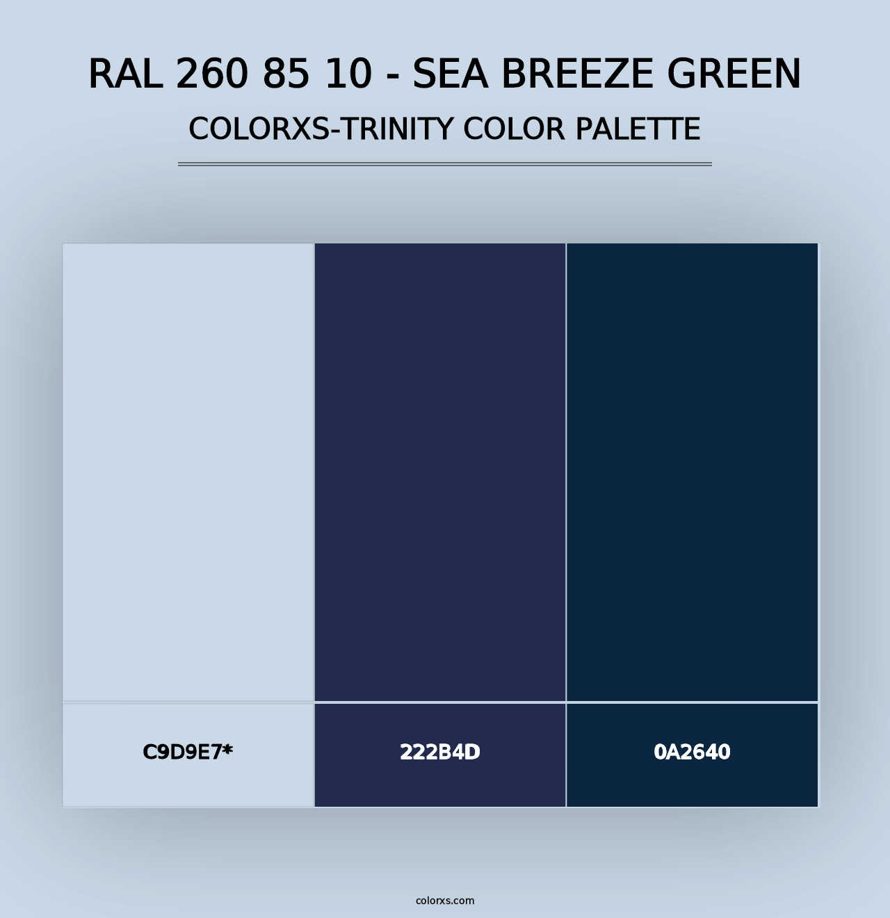 RAL 260 85 10 - Sea Breeze Green - Colorxs Trinity Palette