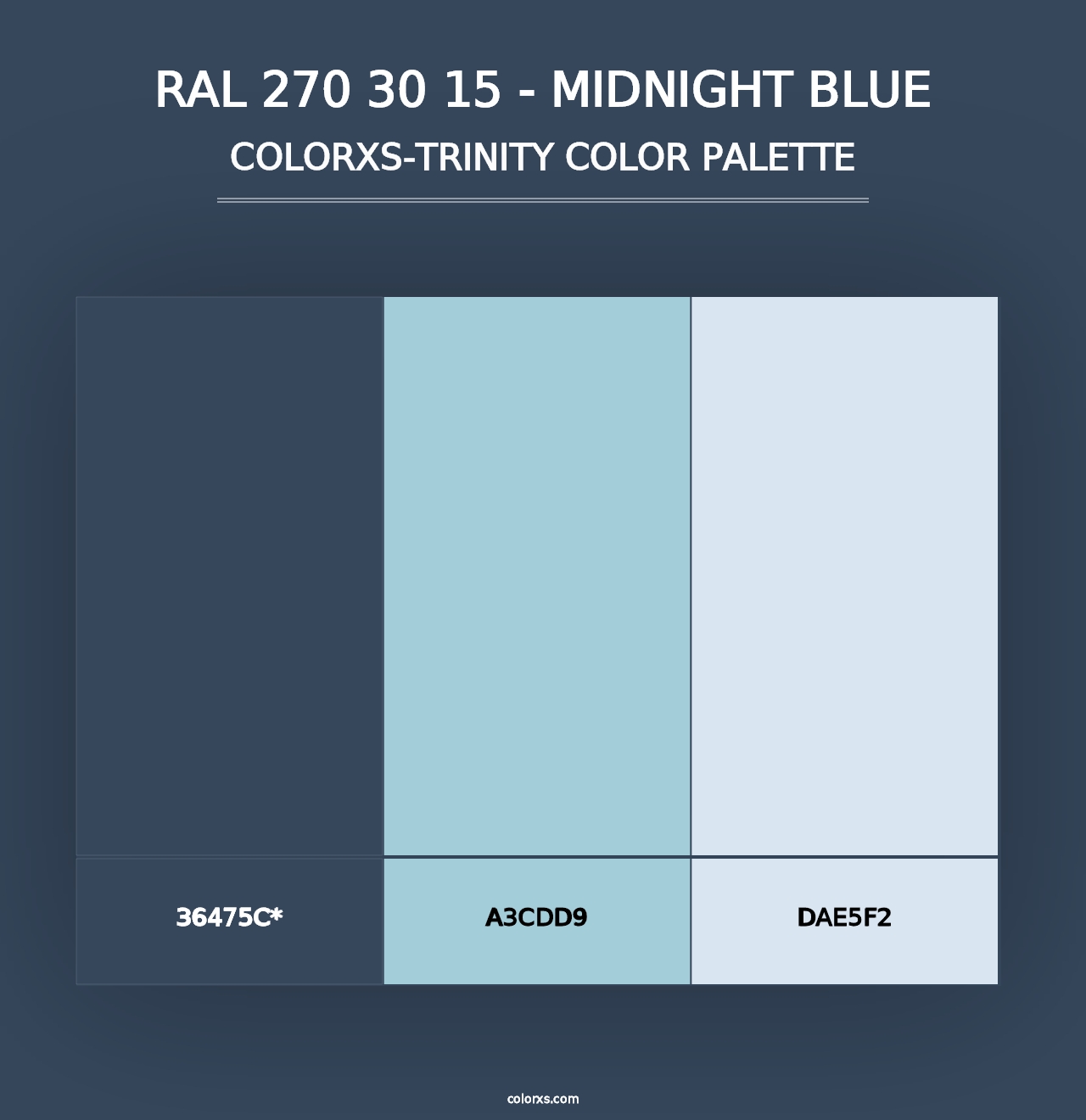 RAL 270 30 15 - Midnight Blue - Colorxs Trinity Palette