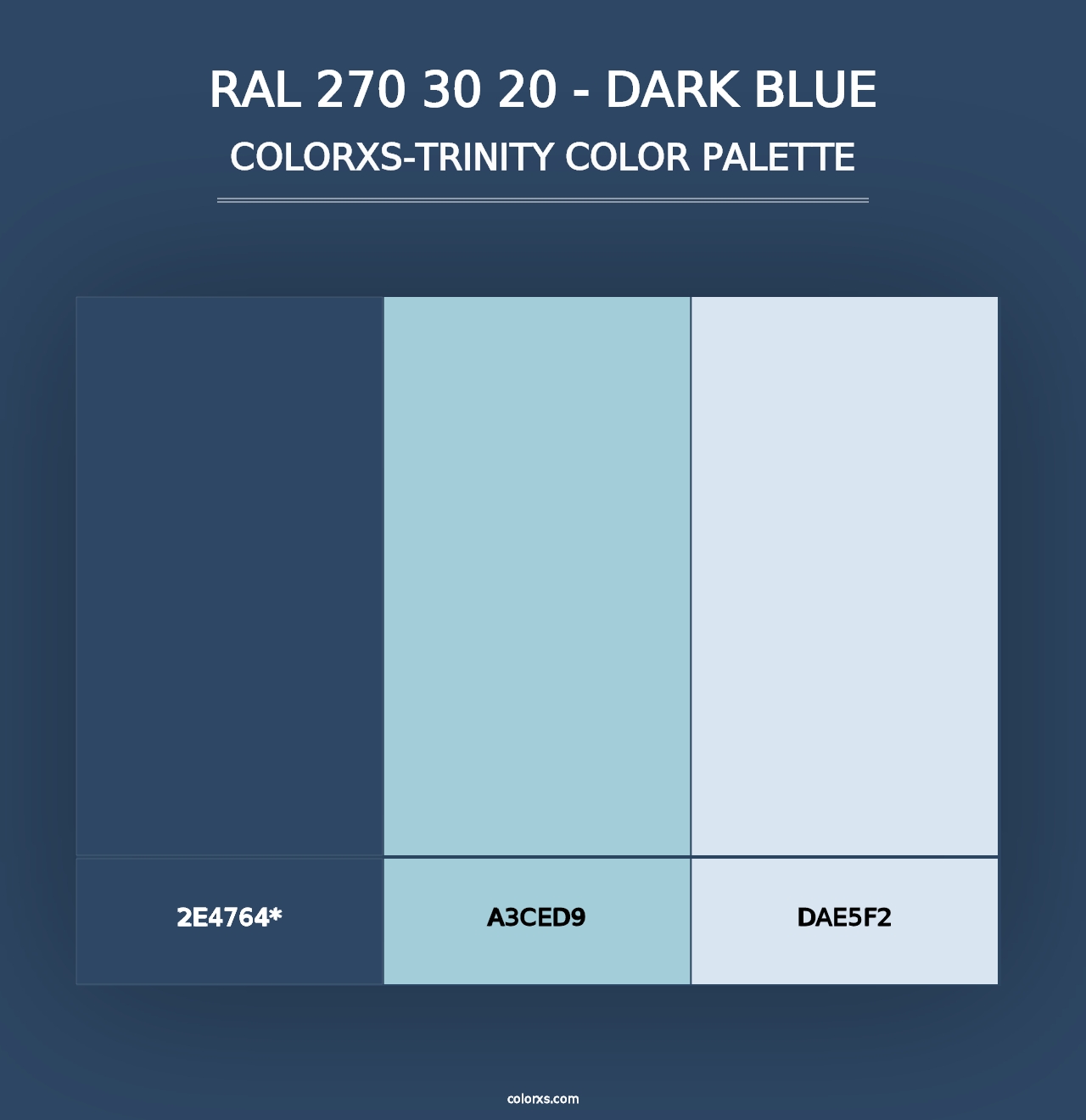 RAL 270 30 20 - Dark Blue - Colorxs Trinity Palette