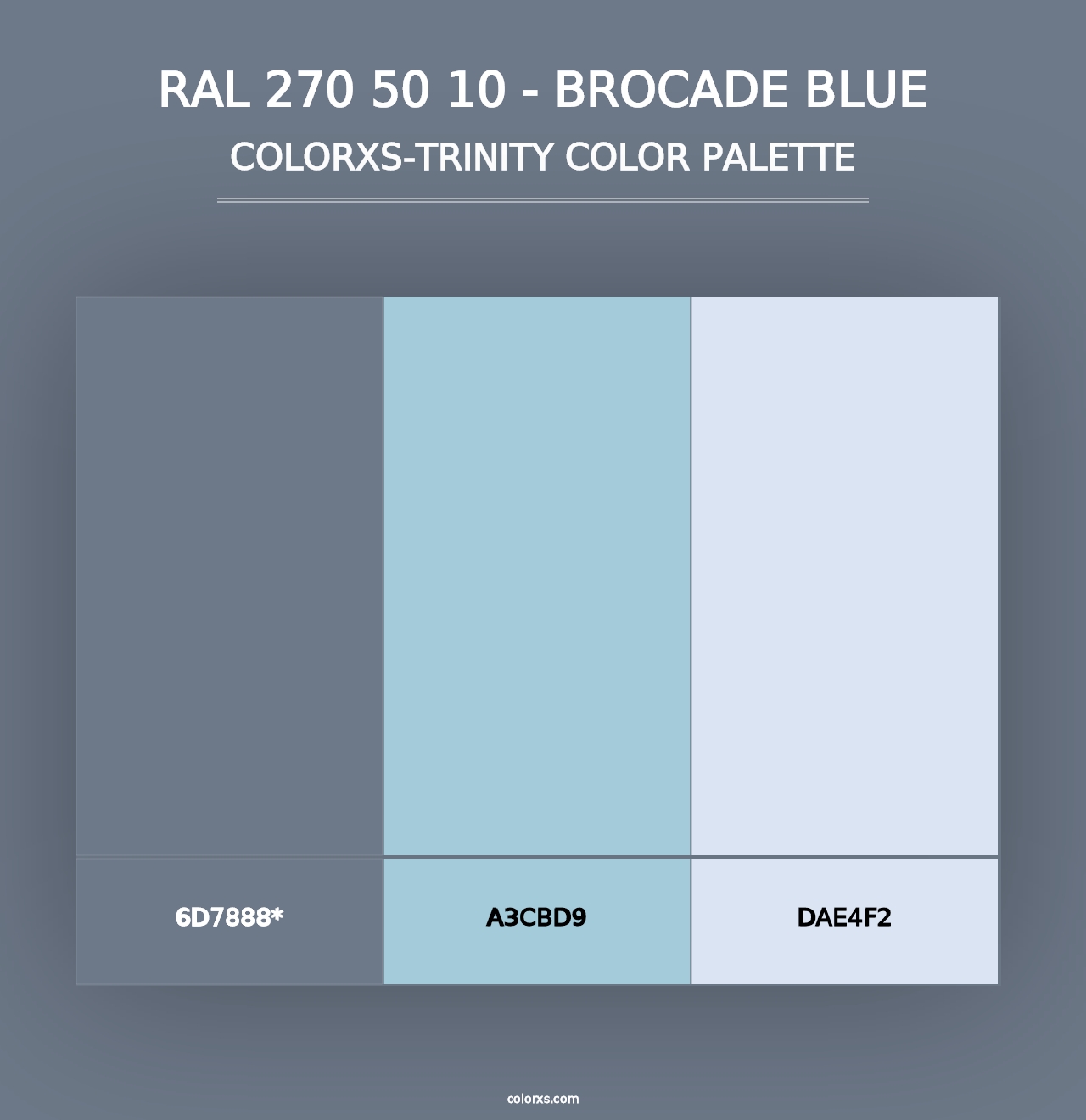 RAL 270 50 10 - Brocade Blue - Colorxs Trinity Palette