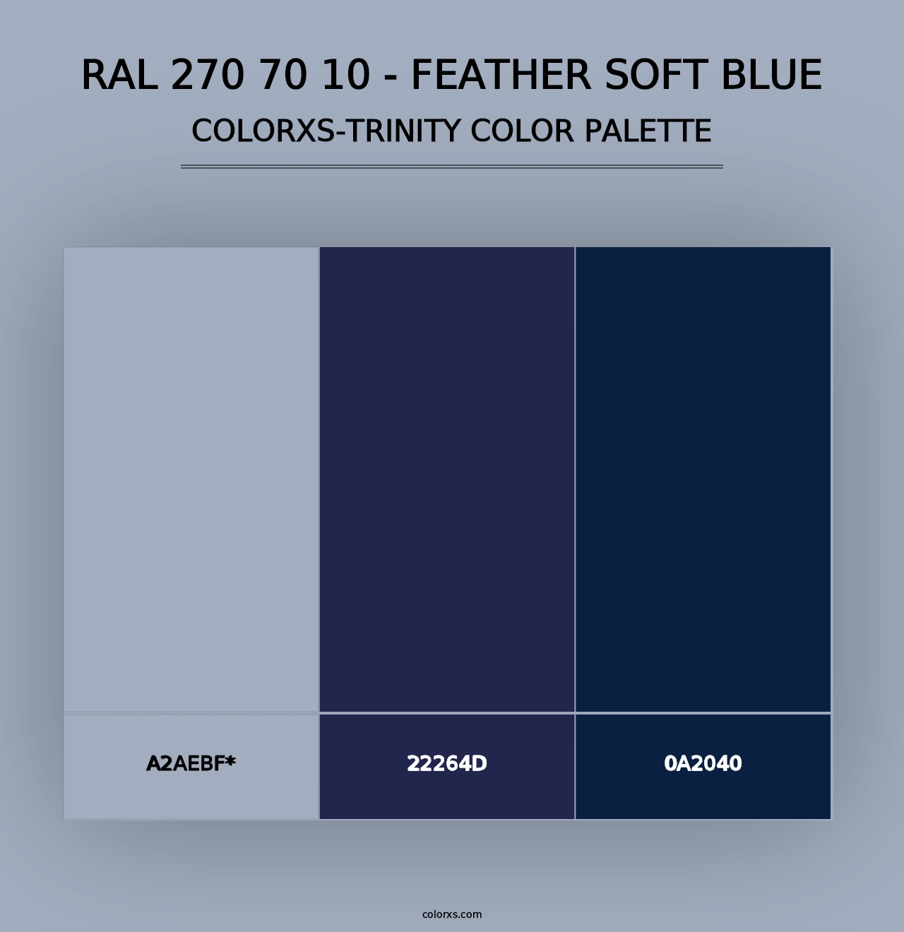 RAL 270 70 10 - Feather Soft Blue - Colorxs Trinity Palette