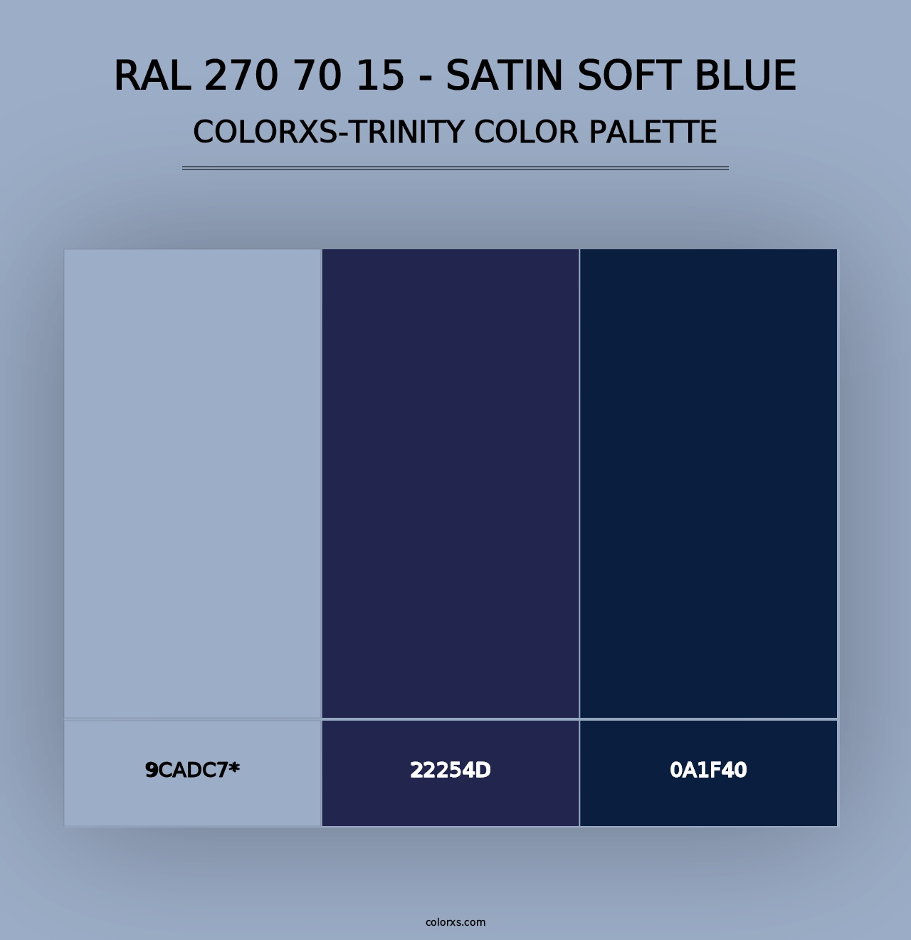 RAL 270 70 15 - Satin Soft Blue - Colorxs Trinity Palette