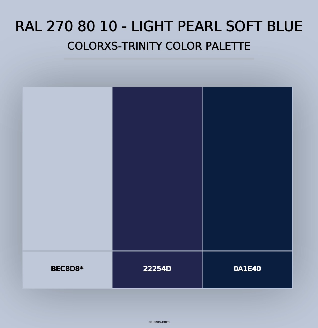 RAL 270 80 10 - Light Pearl Soft Blue - Colorxs Trinity Palette