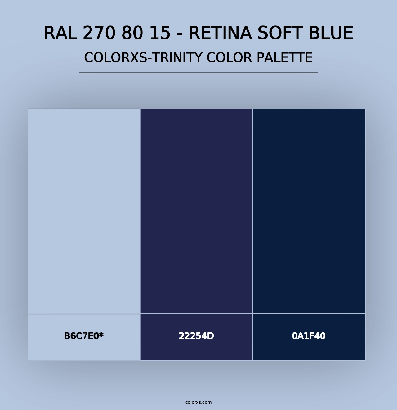 RAL 270 80 15 - Retina Soft Blue - Colorxs Trinity Palette