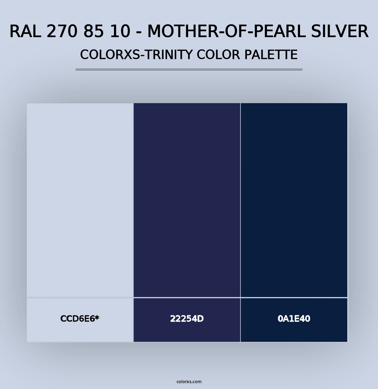 RAL 270 85 10 - Mother-Of-Pearl Silver - Colorxs Trinity Palette