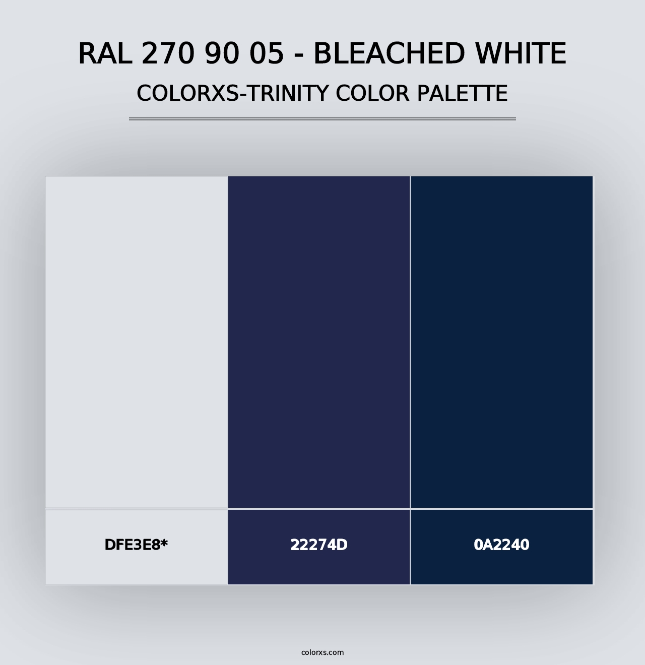 RAL 270 90 05 - Bleached White - Colorxs Trinity Palette