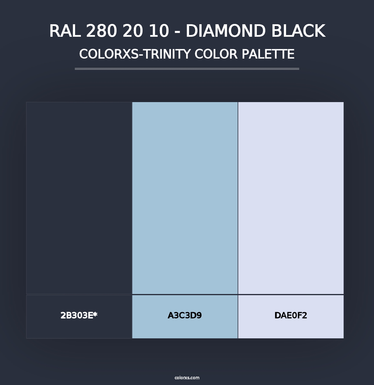 RAL 280 20 10 - Diamond Black - Colorxs Trinity Palette