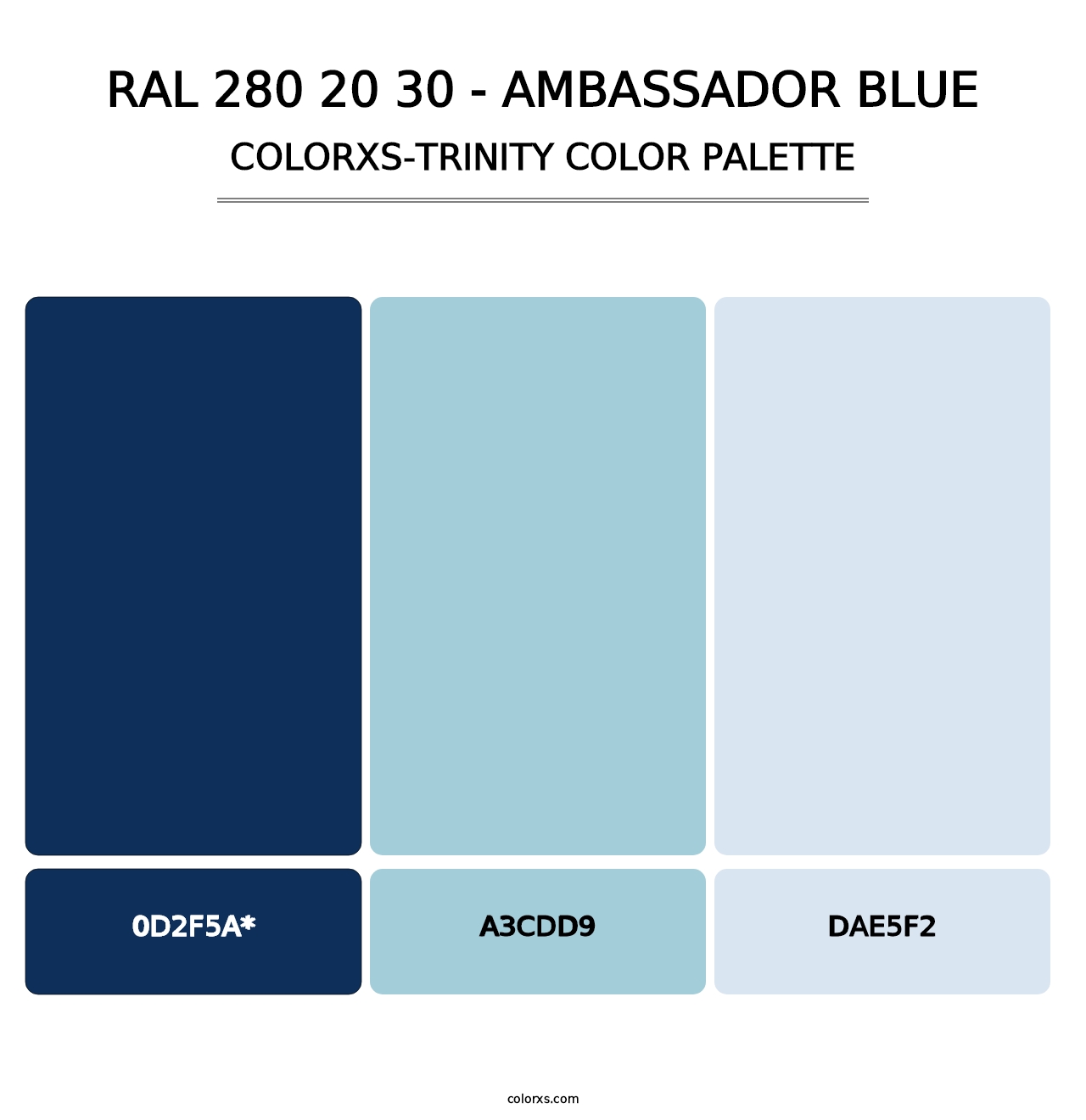 RAL 280 20 30 - Ambassador Blue - Colorxs Trinity Palette