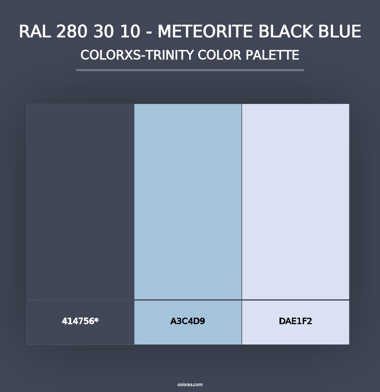 RAL 280 30 10 - Meteorite Black Blue - Colorxs Trinity Palette