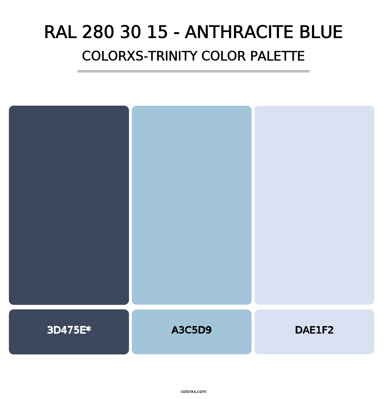 RAL 280 30 15 - Anthracite Blue - Colorxs Trinity Palette