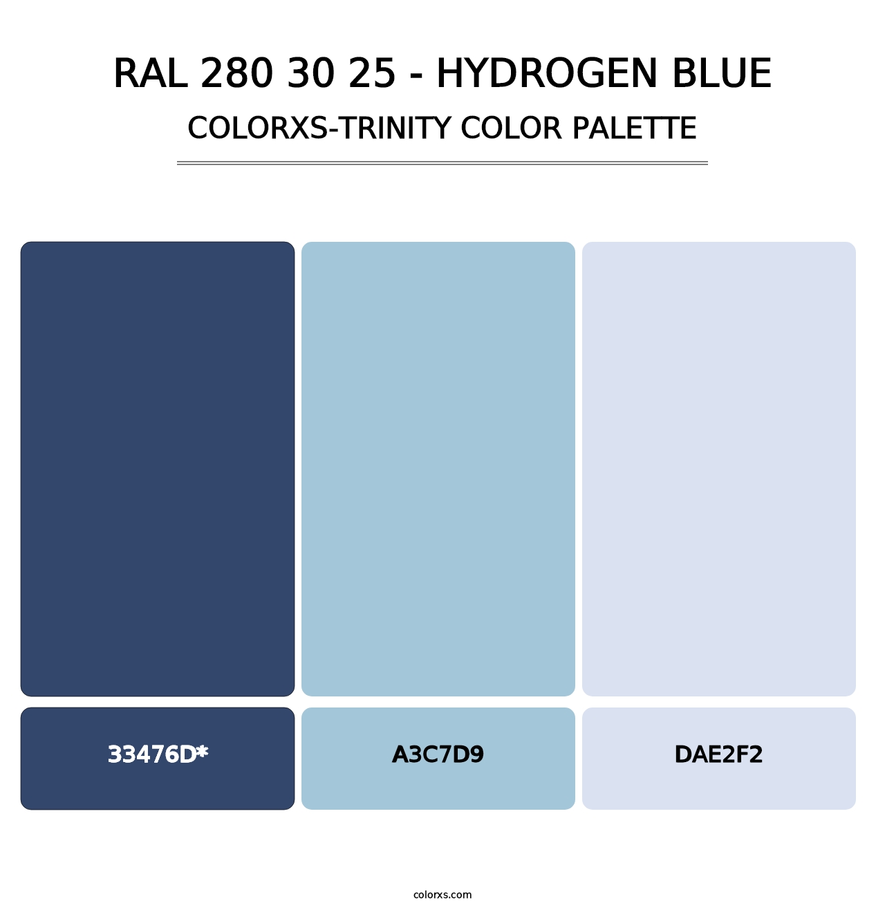 RAL 280 30 25 - Hydrogen Blue - Colorxs Trinity Palette