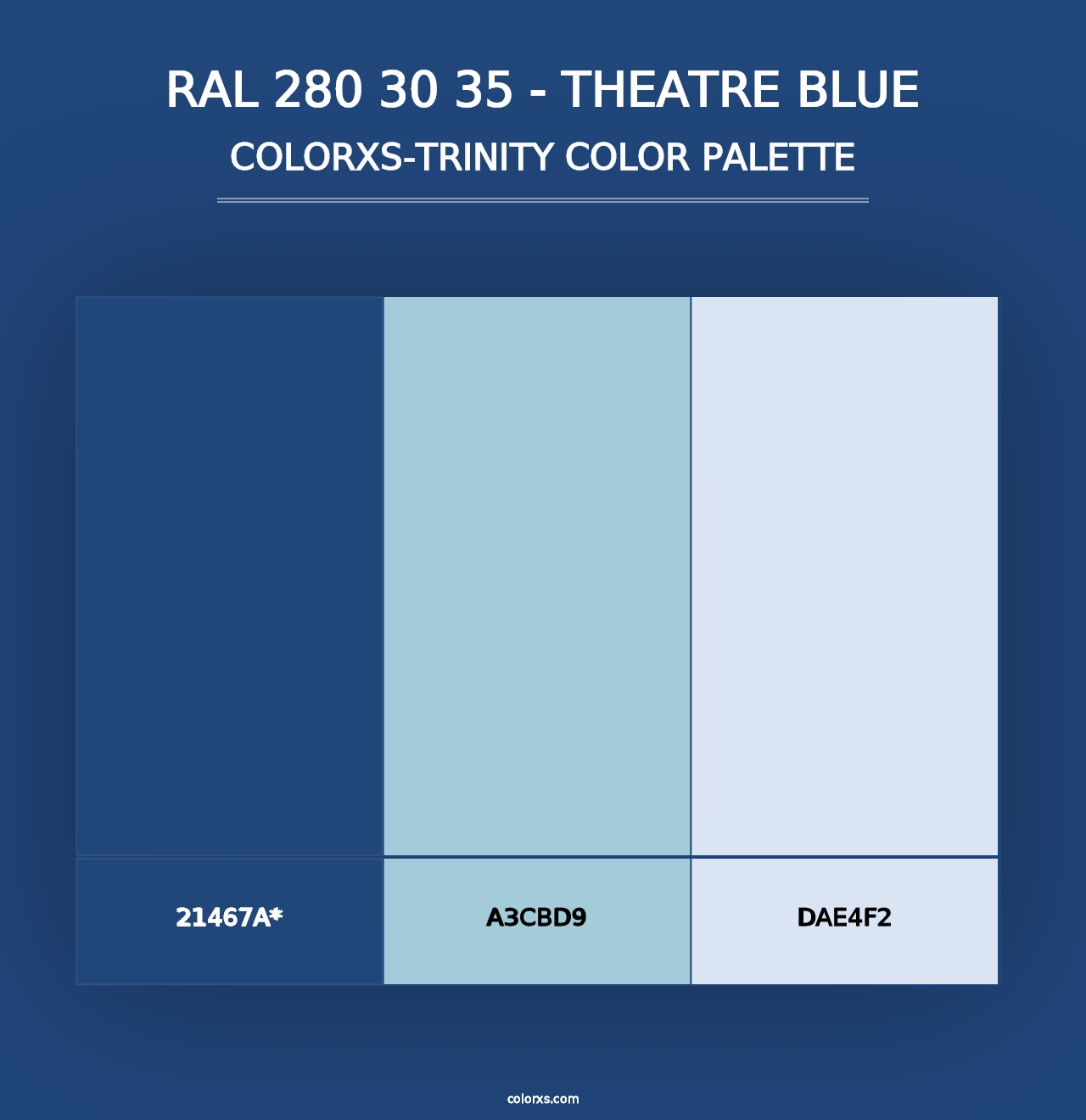 RAL 280 30 35 - Theatre Blue - Colorxs Trinity Palette